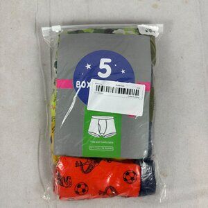 5-Pack Boys Boxer Briefs Assorted Colors Cotton & Spandex Size M 8-9 Years